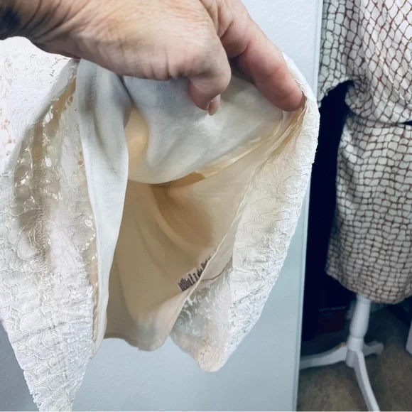 Free People Lovely in Lace off White Lace Mini Dress - Medium - Picture 6 of 9